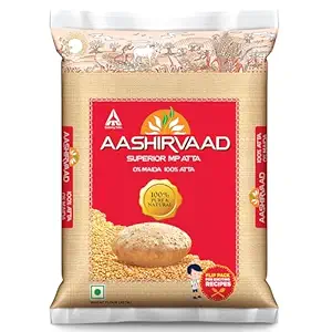 Aashirvaad Superior MP Atta, 1kg, 100% Whole Wheat Flour, 0% Maida