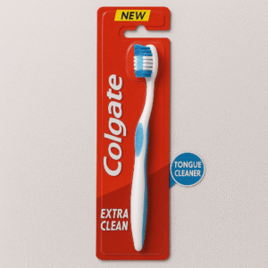 Colgate Extra Clean Toothbrush – With Tongue Cleaner