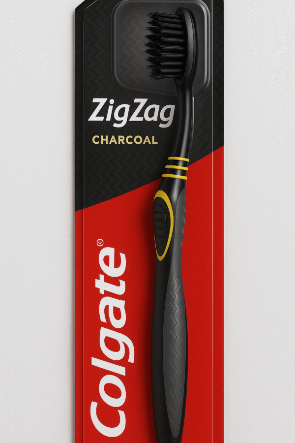 Colgate ZigZag Charcoal Toothbrush – Deep Cleaning with Stylish Design