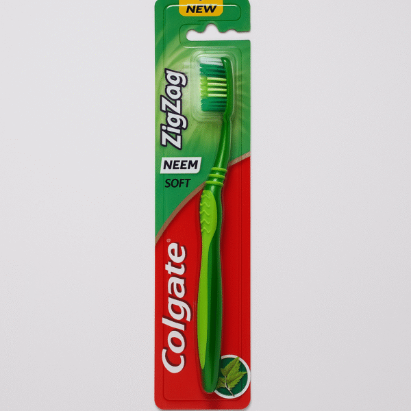 Colgate Zigzag Neem Soft Toothbrush – Herbal Freshness with Gentle Cleaning