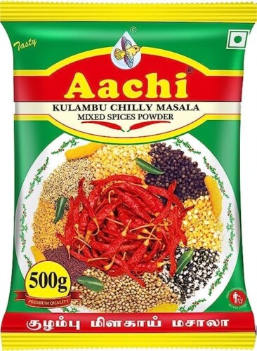 Aachi Kulambu Chilly Masala, 500G, Vegetable Masala - Powder
