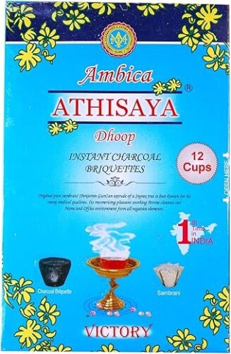 Ambica Athisaya Dhoop Cones – 11 Cones × Pack of 2
(Herbal & Organic Sambrani Dhoops for Pooja, Home, Temple & Office)