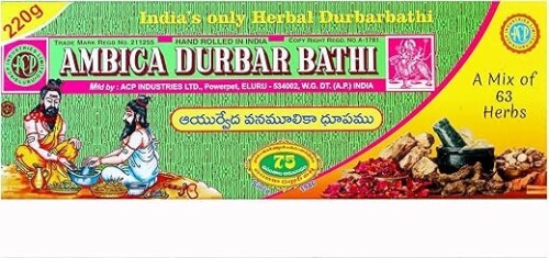 Ambica Durbar Bathi Agarbatti – 220g | 100% Herbal & Organic | Handmade Incense Sticks