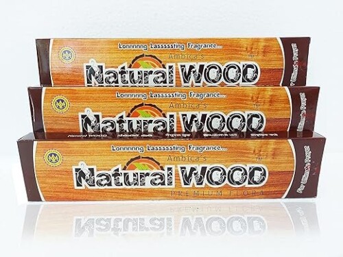 mbica Natural Wood Agarbatti – Pack of 3 | Long-Lasting Fragrance | Hand-rolled Natural Incense Sticks