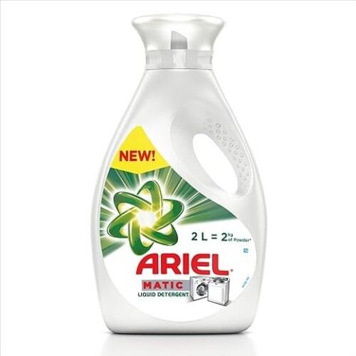 Ariel Matic Liquid Detergent – 2 Litre | Removes Tough Stains in 1 Wash | Long-Lasting Freshness | Suitable for Washing Machines