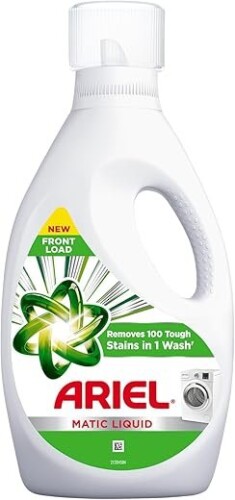 Ariel Matic Liquid Detergent – Front Load 1 Litre | Removes Tough Stains | Colour Protection | Washing Machine Friendly