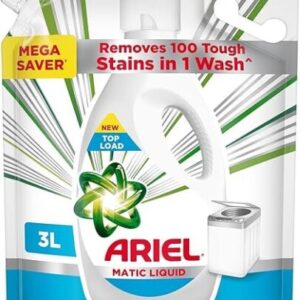 Ariel Matic Liquid Detergent – Top Load 3 Litre | Powerful Cleaning | Long-Lasting Freshness | Designed for Washing Machines