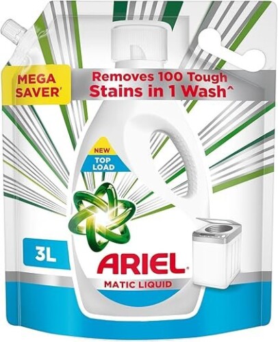 Ariel Matic Liquid Detergent – Top Load 3 Litre | Powerful Cleaning | Long-Lasting Freshness | Designed for Washing Machines