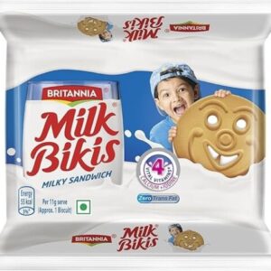 Britannia Milk Bikis Milk Cream Biscuits – 200 గ్రాములు
పాల క్రీమ్‌తో నిండిన కిడ్స్ ఫేవరెట్ బిస్కెట్లు – పోషణతో కూడిన రుచికరమైన ట్రీట్!