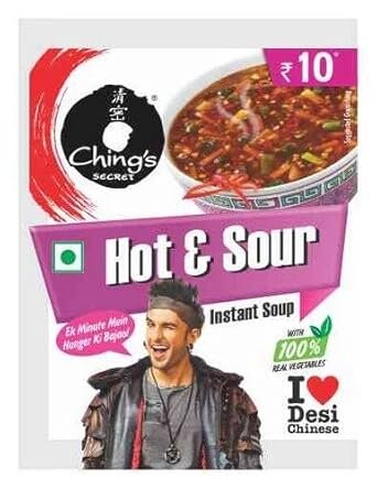 Ching's Secret Hot & Sour Instant Soup – ₹10 MRP Each (Pack of 20 | Total MRP ₹200)