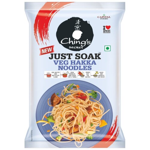 Ching's Secret Vegetarian Just Soak Veg Hakka Noodles, 600g