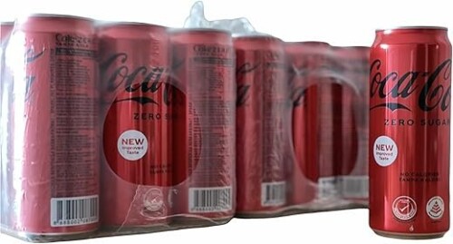 Coca-Cola Chefs Need No Sugar Soft Drink, 330ml (Pack of 24 Cans)