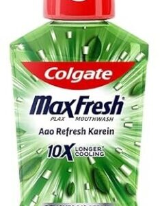 Colgate Maxfresh Plax Antibacterial Mouthwash, 24/7 Fresh Breath with Natural tea extracts, Alcohol Free Mouth Wash Liquid for Bad Breath - 250ml Fresh Tea (Complete Oral Care)