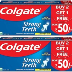 Colgate Strong Teeth Anticavity Toothpaste with Amino Shakti - 500gm (Pack of 2)