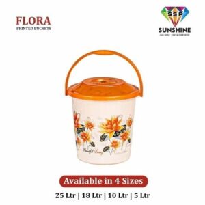 Floral Plastic Buckets