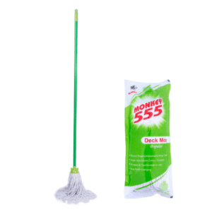 Monkey 555 Plastic Deck (Round) Mop – Durable Round Mop for Heavy Floor Cleaning