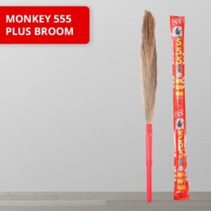 Monkey 555 Plus Broom – Extra Durable Natural Grass Broom for Daily Use