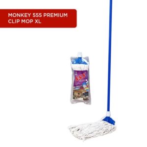 Monkey 555 Premium Clip Mop XL – Extra Large Replaceable Mop for Faster Floor Cleaning