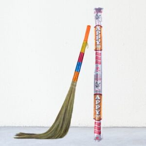 Monkey Appy CAT Grass Broom – Cute & Compact Natural Grass Broom for Light Cleaning