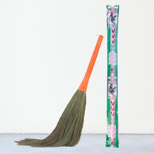 Monkey VVV V-Shaped Handle Broom – Ergonomic Grass Broom for Easy Sweeping