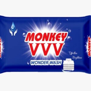 Monkey VVV Wonder Wash Detergent Cake Bar – 180 GM | Powerful Stain Removal for Hand Wash