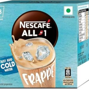 Nescafe All In 1 Frappe | Indulgent Cold Coffee | Instant Cold Coffee Mix Powder - Just Add Cold Water | 224g (Pack Of 8 Sachets)