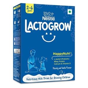 Nestle LACTOGROW Nutritious Milk Drink (2-6 Years) Biscuity and Vanilla Flavour