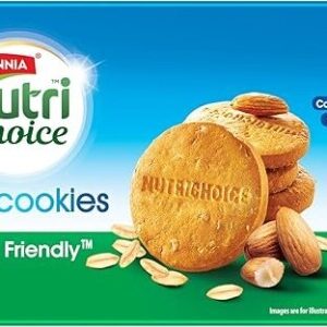 NutriChoice Britannia Essentials Ragi Cookies – No Added Sugar (Diabetic Friendly Biscuits), 150g