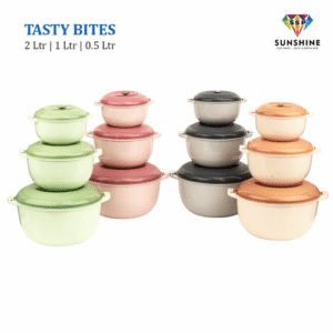 Plastic Bowl With Lid Set