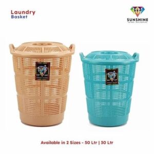 Plastic Laundry Basket With Lid