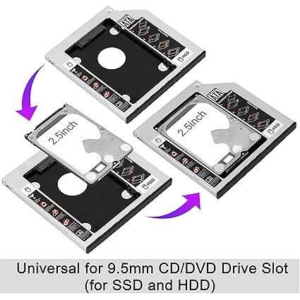 Storite 2nd Bay SATA HDD/SSD Caddy for Laptop (Universal 9.5mm) - Image 3