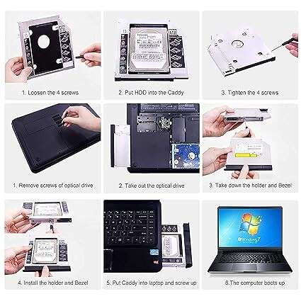 Storite 2nd Bay SATA HDD/SSD Caddy for Laptop (Universal 9.5mm) - Image 7