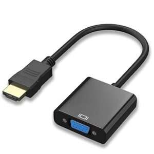 HDMI to VGA Adapter Cable (1080p Full HD Converter, Black)