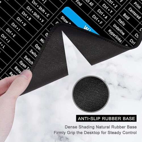 Shortcut Keys Extended Mouse Pad for Windows, Word, Excel, PowerPoint & Office – Large Desk Mat (Multicolor) - Image 7