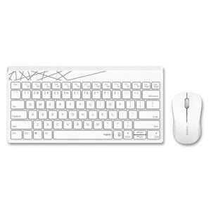 Rapoo 8000M Multi-Device Wireless Keyboard and Mouse Combo (White)