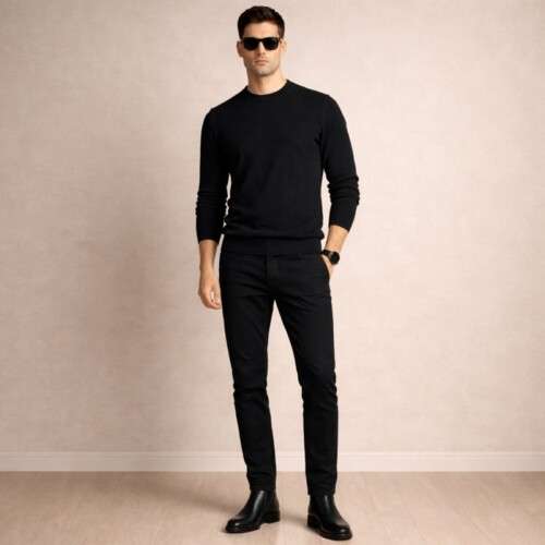All-Black Minimal Smart Outfit